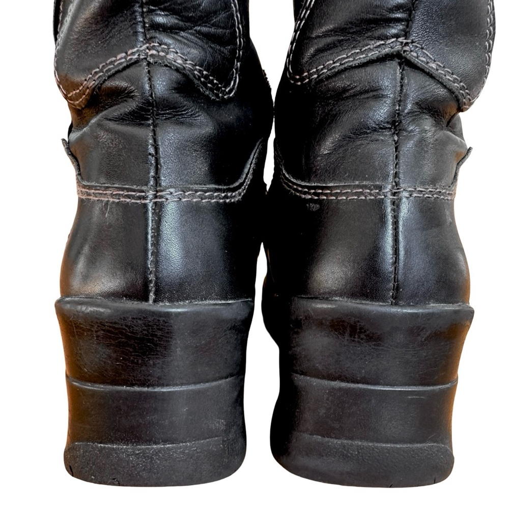 Aldo Black Leather Winter Boots, Size 38/7.5 - Picture 6 of 16